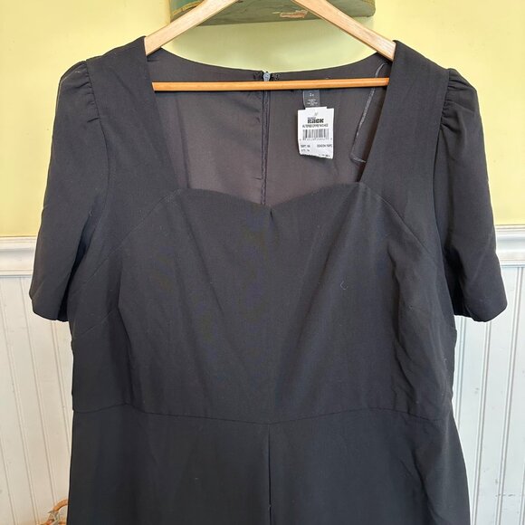 Halogen 2X NWT sold black jumper pull on short sleeve wide leg pants - Picture 8 of 9